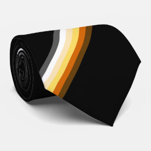 Stilvolle schwule Bären-Pride-Flagge Schwarz Krawatte