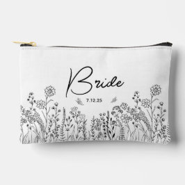 Stilvolle Script Bridal Trendy Floral Cosmetic Bag Zubehörtasche