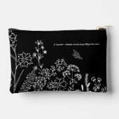 Stilvolle Script Bridal Trendy Floral Cosmetic Bag Zubehörtasche (Rückseite)