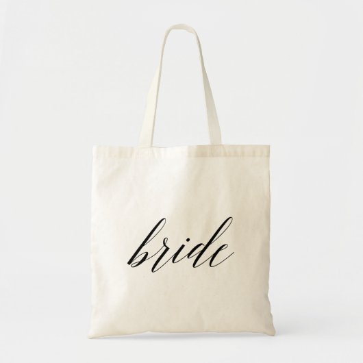 Stilvolle Script Bride Tragetasche (Vorne)