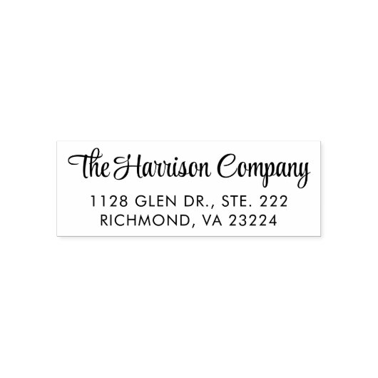 Stilvolle Script-Business-Rücksendeadresse Permastempel (Design)