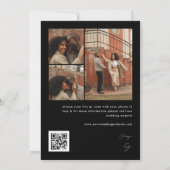 Stilvolle Script & Dark Fade Foto QR Code Wedding Einladung (Rückseite)