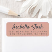 Stilvolle Script Dusty Pink Wedding Rücksendeadres (Insitu)