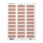 Stilvolle Script Dusty Pink Wedding Rücksendeadres (Vorne)