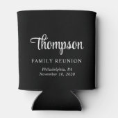 Stilvolle Script Family Wiedersehen Black Dosenkühler (Rückseite)