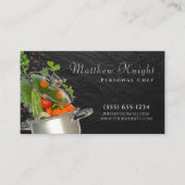 Stilvolle Script Food Pan Personal Koch Catering Visitenkarte (Vorderseite)