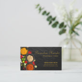 Stilvolle Script Food Spice Personal Koch Catering Visitenkarte (Stehend Vorderseite)