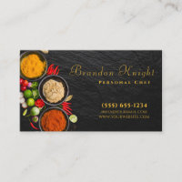 Stilvolle Script Food Spice Personal Koch Catering
