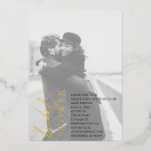 Stilvolle Script Foto Brautparty Einladung (Vorderseite)