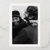 Stilvolle Script Foto Brautparty Einladung (Rückseite)