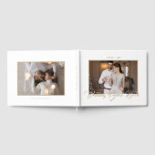 Stilvolle Script Gold und White | FOTO Gästebuch (Voll)