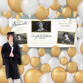 Stilvolle Script Graduate 3 Foto Graduation Party Banner