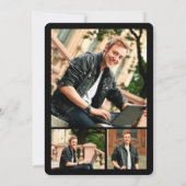 Stilvolle Script Graduate Modern Graduation Party Einladung (Rückseite)