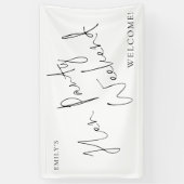 Stilvolle Script Hen Party Weekend Willkommen Banner (Vertikal)