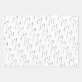 Stilvolle Script Joy Black Gold White Holiday Geschenkpapier Set (Vorderseite 3)