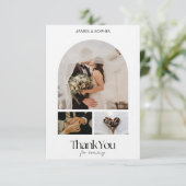 Stilvolle Script-Liebe Heart Wedding Danke Ihnen F Einladung (Stehend Vorderseite)