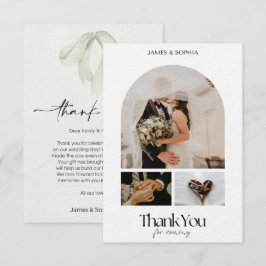 Stilvolle Script-Liebe Heart Wedding Danke Ihnen F Einladung