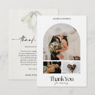 Stilvolle Script-Liebe Heart Wedding Danke Ihnen F Einladung