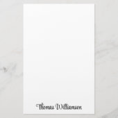 Stilvolle Script Monogram Briefpapier (Vorderseite)