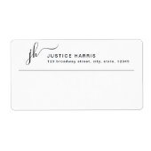 Stilvolle Script Monogram Modern Beruflich (Vorne)