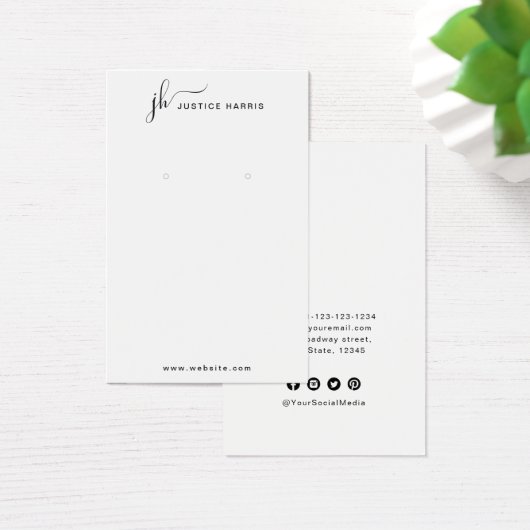 Stilvolle Script Monogram Modern Beruflich (Schreibtisch)