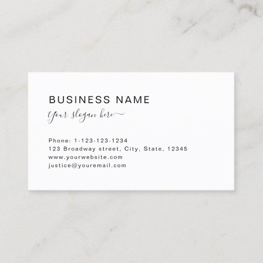 Stilvolle Script Monogram Modern Beruflich Visitenkarte (Rückseite)