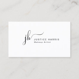 Stilvolle Script Monogram Modern Beruflich Visitenkarte