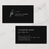Stilvolle Script Monogram Moderne Berufliche Busin Visitenkarte (Vorne/Hinten)