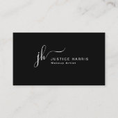 Stilvolle Script Monogram Moderne Berufliche Busin Visitenkarte (Vorderseite)