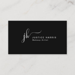 Stilvolle Script Monogram Moderne Berufliche Busin Visitenkarte