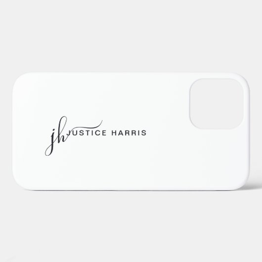 Stilvolle Script Monogram Moderne Minimalistische Case-Mate iPhone Hülle (Rückseite (Horizontal))