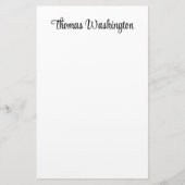 Stilvolle Script Monogram Personalisiert Briefpapier (Vorderseite)