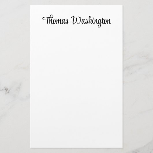 Stilvolle Script Monogram Personalisiert Briefpapier (Vorderseite)