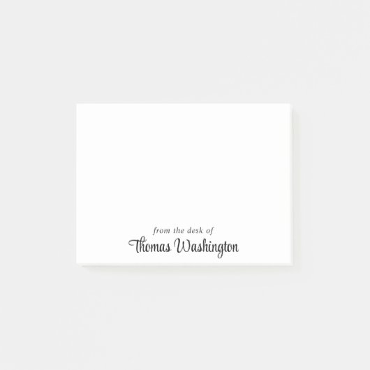 Stilvolle Script Monogram Post-it Klebezettel (Vorderseite)