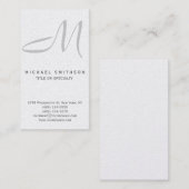 Stilvolle Script Monogram Simple Business Card Visitenkarte (Vorne/Hinten)