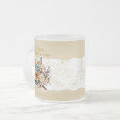 Stilvolle Script Mother's Day Beige Floral Mattglastasse (Vorderseite Links)