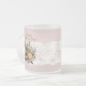 Stilvolle Script Mother's Day Pink Floral Mattglastasse (Vorderseite Links)