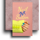 Stilvolle Script Nail Künstler Manicurist Blush Pi Visitenkarte