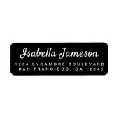 Stilvolle Script Name Black-Rücksendeadresse (Vorne)