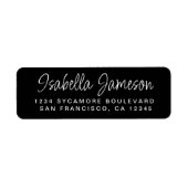Stilvolle Script Name Black-Rücksendeadresse (Vorne)