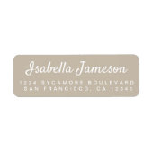 Stilvolle Script Name Gray Rücksendeadresse (Vorne)