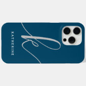 Stilvolle Script Navy Blue Case Mate (Rückseite (Horizontal))