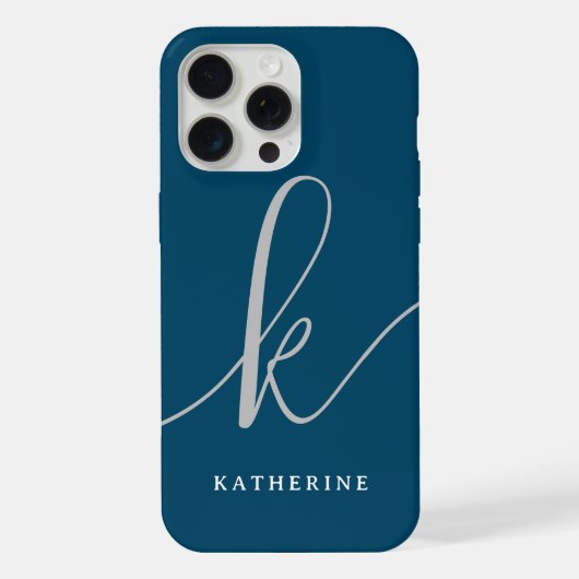 Stilvolle Script Navy Blue Case Mate iPhone Hülle (Rückseite)