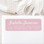 Stilvolle Script Parfait Pink Rücksendeadresse (Insitu)