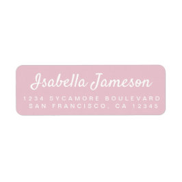 Stilvolle Script Parfait Pink Rücksendeadresse