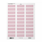 Stilvolle Script Parfait Pink Rücksendeadresse (Vorne)