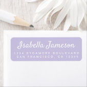 Stilvolle Script Pastel Lila Rücksendeadresse (Insitu)