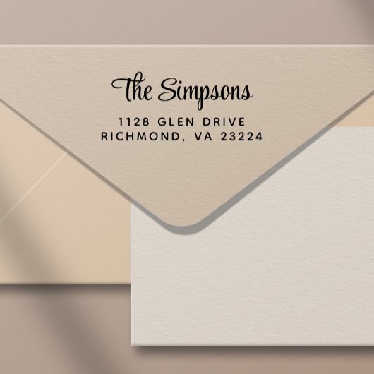 Stilvolle Script-Rücksendeadresse Permastempel