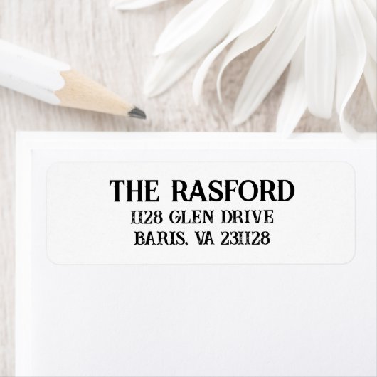 Stilvolle Script-Rücksendeadresse Selbstfarbige Br (Insitu)