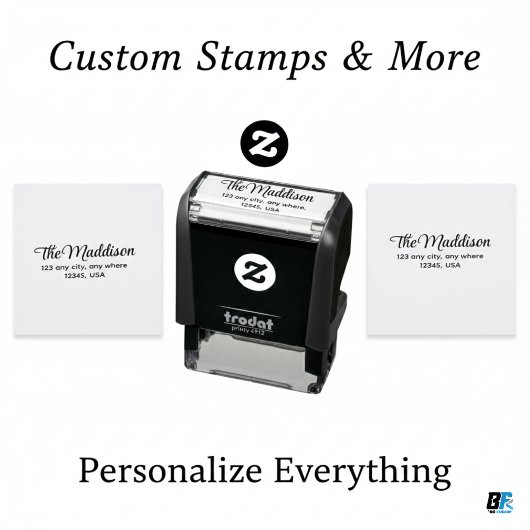 Stilvolle Script-Rücksendeadresse Selbstfarbige Br Permastempel